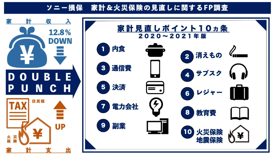 ソニー損保 家計&火災保険の見直しに関するFP調査