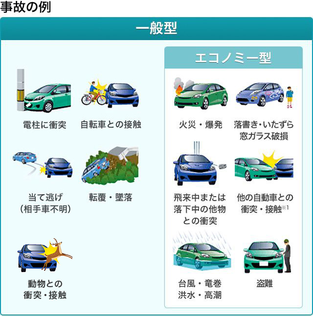 車両保険は一般型とエコノミー型どちらがいいの 車両保険ガイド ソニー損保