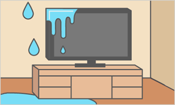 洗濯機からの水漏れで、階下の住人の部屋に損害を与えてしまった