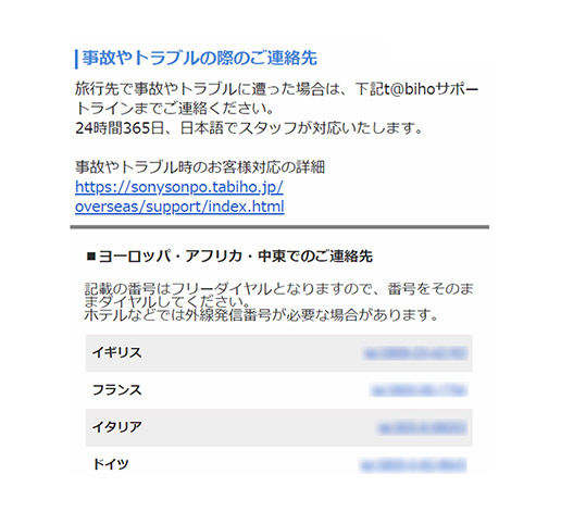 ご案内内容